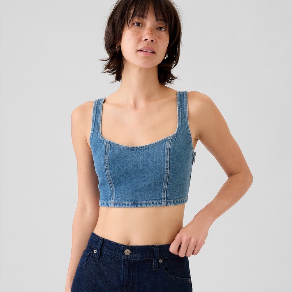 NWT GAP denim cropped Brahmi size 4